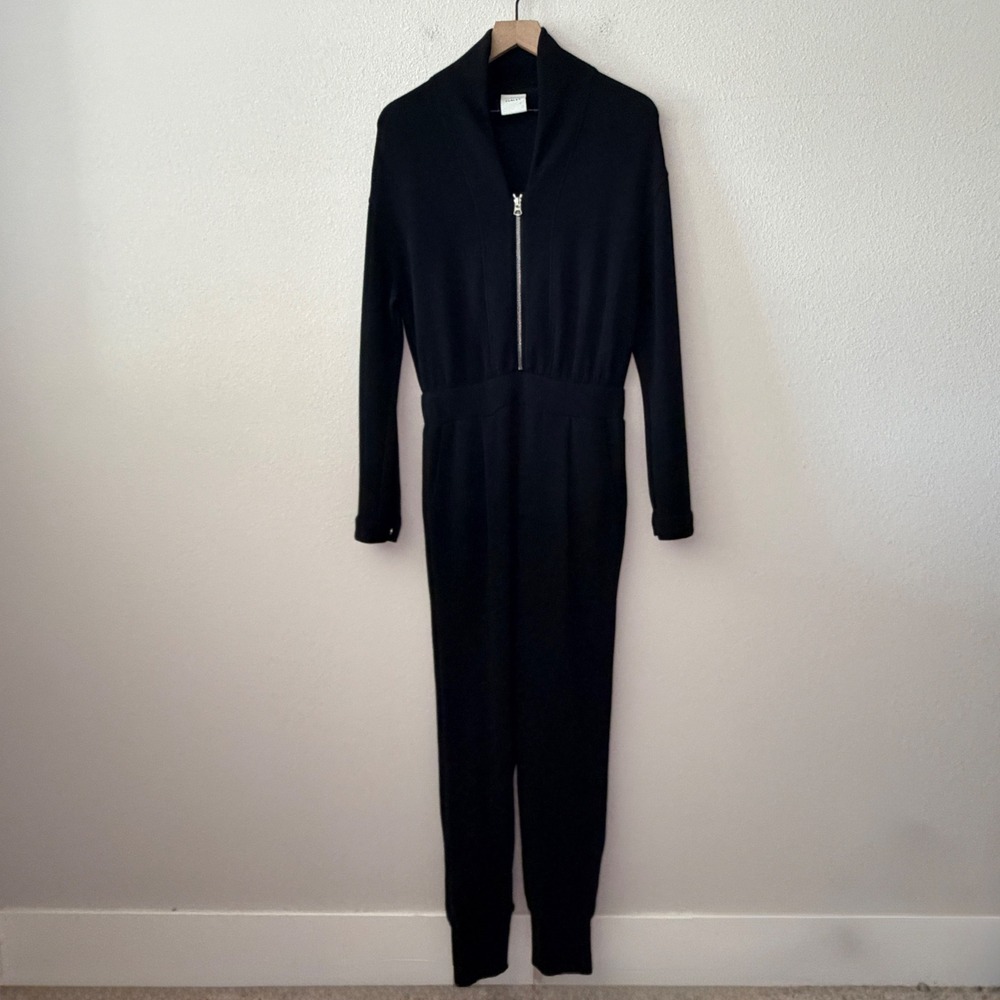 VARLEY Womens Half Zip Long Sleeve Jumpsuit Size Small Athleisure Chic Modern